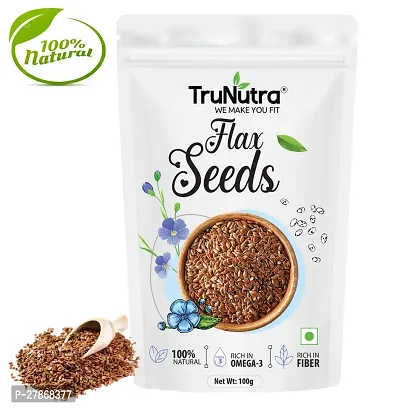 TruNutra_ Flax Seeds For Weight Loss | High In Omega-3  Protein Rich | Alsi Seeds | Hair Growth Flax Seeds 100gm
