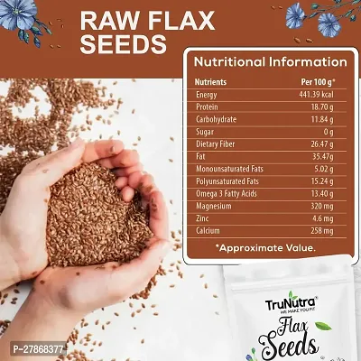 TruNutra_ Flax Seeds For Weight Loss | High In Omega-3  Protein Rich | Alsi Seeds | Hair Growth Flax Seeds 100gm-thumb3