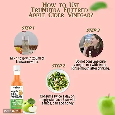 TruNutra_ Apple Cider Vinegar | 100% Natural Himalayan Apples | For Weight Loss  Immunity | Sugar Free Acv 500ml-thumb3