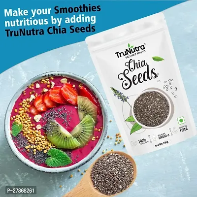 TruNutra _Chia Seeds For Weight Loss | Filled With Fiber  Zinc Rich Diet | 100% Natural Chia Seeds 100gm (Mini Pouch)-thumb3