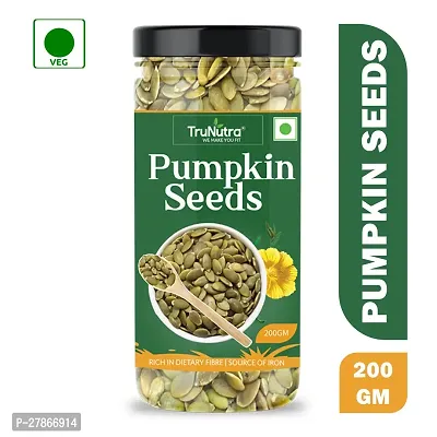 TruNutra_ Pumpkin Seeds For Eating | Protein  Zinc Rich Snack | Boost Immunity  Bone | Raw Pumpkin Seeds 200gm-thumb0