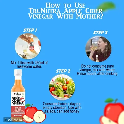 TruNutra  Apple Cider Vinegar | For Weight Loss  Boost Immune | 100% Natural Vinegar With Mother 1000ml-thumb4