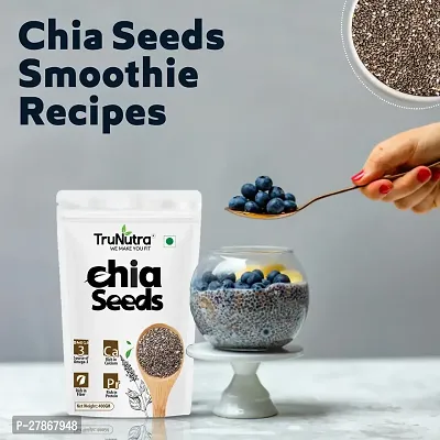 TruNutra_ Raw Chia Seeds | Calcium  Iron Rich Diet | For Weight Loss Management Chia Seeds 400gm-thumb3