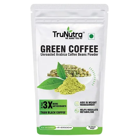 TruNutra_ Green Coffee | High In Anti-oxidant Arabica | For Weight Loss  Boost Energy | 100% Natural Instant Coffee 400gm