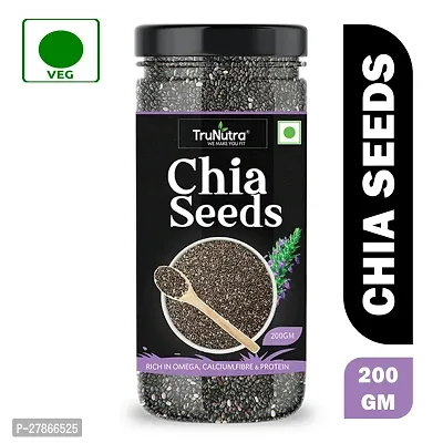 TruNutra_ Chia Seeds For Weight Loss Omega-3 and Zinc Rich Diet Food Chia Seeds 200gm