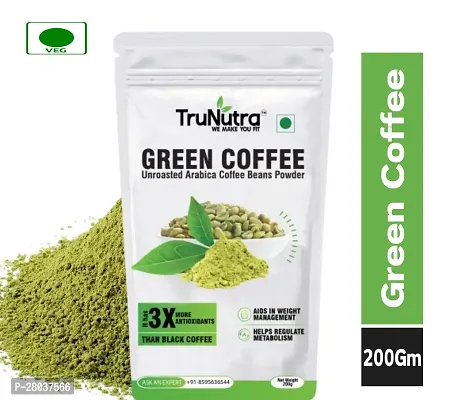 TruNutra_ Green Coffee Powder | Rich With 100% Natural Chlorogenic | Weight Loss Management Instant Coffee 200gm-thumb0
