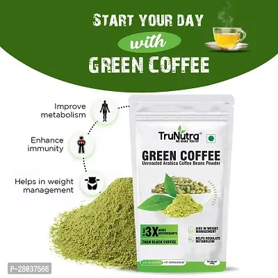 TruNutra_ Green Coffee Powder | Rich With 100% Natural Chlorogenic | Weight Loss Management Instant Coffee 200gm-thumb3