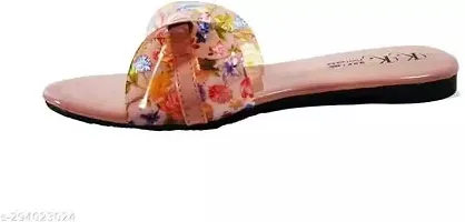 Elegant Pink Mesh Self Design Fashion Sandals For Women-thumb1