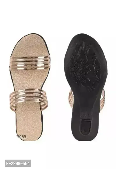 Elegant Beige Mesh Self Design Fashion Sandals For Women-thumb2