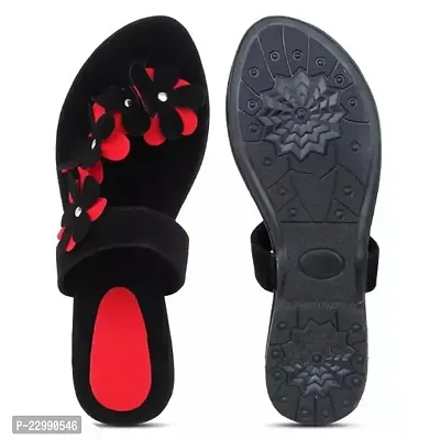 Elegant Black Mesh Self Design Fashion Sandals For Women-thumb2