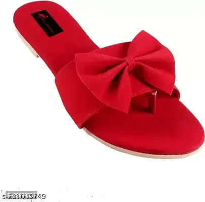 Elegant Red Mesh Self Design Fashion Sandals For Women-thumb2