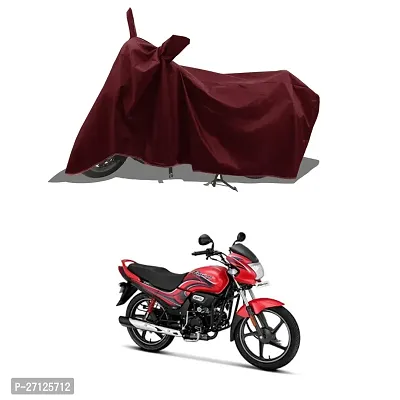 Two Wheeler Motercycle Bike And Scooty Cover  Premium 190T Fabric_Brown For Hero Passion Pro