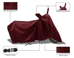 Two Wheeler Motercycle Bike And Scooty Cover  Premium 190T Fabric_Brown For Bajaj Avenger Street 160-thumb1