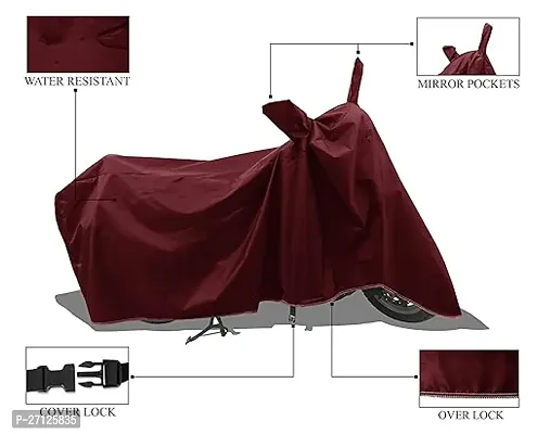Two Wheeler Motercycle Bike And Scooty Cover  Premium 190T Fabric_Brown For Bajaj Avenger Street 160-thumb2