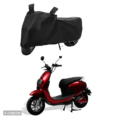 SWISSBELLnbsp;Evolet Pony Two Wheeler Motercycle Bike and Scooty  Cover  Premium 190T Fabric_Black-thumb0