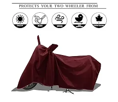 Two Wheeler Motercycle Bike And Scooty Cover  Premium 190T Fabric_Brown For Heropassion-thumb2