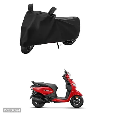 SWISSBELLHeroPleasure Plus Two Wheeler Motercycle Bike and Scooty  Cover  Premium 190T Fabric_Black