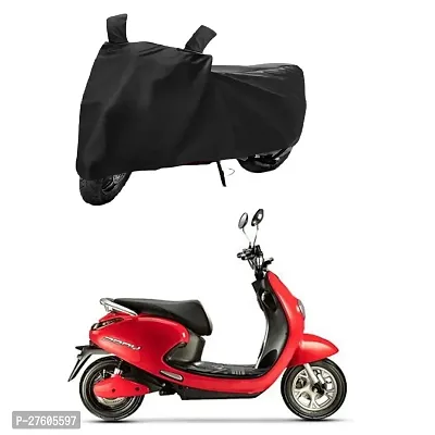 SWISSBELLEvolet Pony BS6 Two Wheeler Motercycle Bike and Scooty  Cover  Premium 190T Fabric_Black
