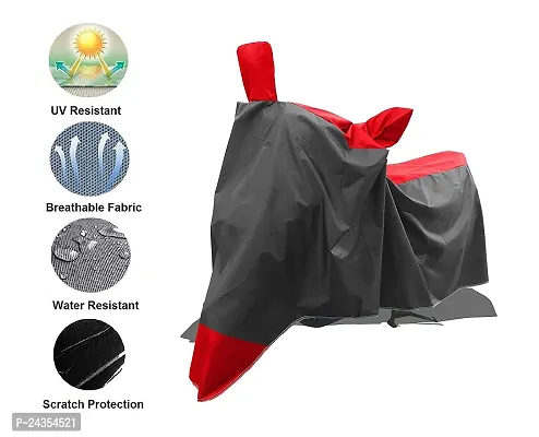 Two WheelerScootyBike Cover for New Bajaj CT 110X Cover  Nonwoven Fabric_Red Stripe Large-thumb3