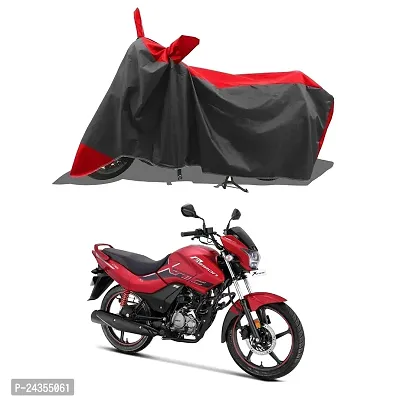 Two WheelerScootyBike Cover for New 2022 Hero Passion Pro XTec Disc Bike Cover  Nonwoven Fabric_Red Stripe