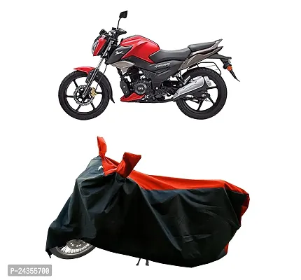 Two WheelerScootyBike Cover for New TVS Raider 125CC Bike Cover  Nonwoven Fabric_Red Stripe Large-thumb0