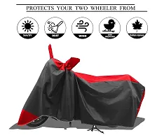 Two WheelerScootyBike Cover for New TVS Raider 125CC Bike Cover  Nonwoven Fabric_Red Stripe Large-thumb2