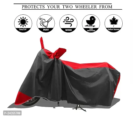 Two WheelerScootyBike Cover for New TVS Raider 125CC Bike Cover  Nonwoven Fabric_Red Stripe Large-thumb3