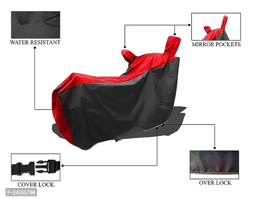 Two WheelerScootyBike Cover for New TVS Raider 125CC Bike Cover  Nonwoven Fabric_Red Stripe Large-thumb5