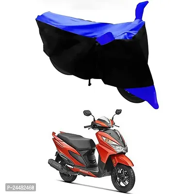Dust  Water Resistant Bike Body Cover with UV Protection/Side Mirror Pockets Black  Blue Stripe for Honda Grazia