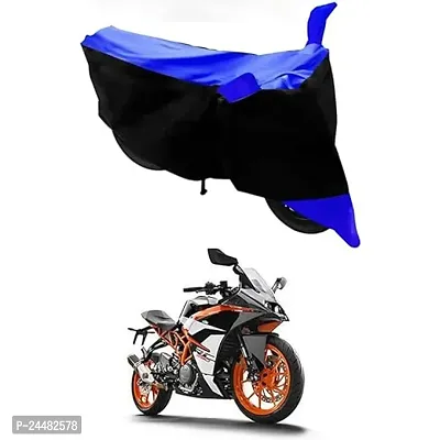 Dust  Water Resistant Bike Body Cover with UV Protection/Side Mirror Pockets Black  Blue Stripe for KTM RC 390