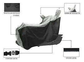 Scooty Bike Cover Compatible with TVS Heavy Duty Super XL Models Semi Waterproof All Weather Cover (Grey)-thumb4