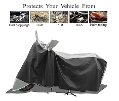 Scooty Bike Cover Compatible with TVS Heavy Duty Super XL Models Semi Waterproof All Weather Cover (Grey)-thumb3