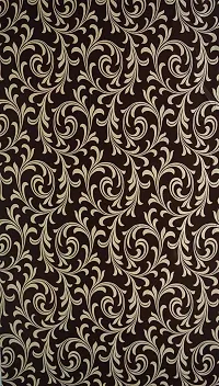 POLARTAINS Premium Eyelet Fancy Floral Printed Polyester Curtains Set of 2 for Long Door Brown (9 Feet)-thumb3