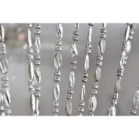 POLARTAINS Fancy Sparkling String Thread Beads 1 Piece Polyester Hanging Curtain Silver 7 Feet (Door)-thumb2