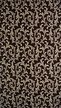 POLARTAINS Premium Eyelet Fancy Floral Printed Polyester Curtains Set of 2 for Window Brown (5 Feet)-thumb3