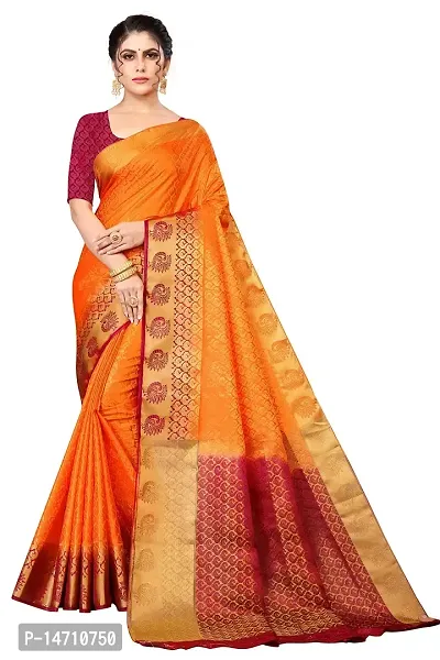 SRI SAI Woman's Solid Silk Festival Wear Light Weight And Adjustable Saree With Unstiched Blouse (S_F_248_Pink 2)