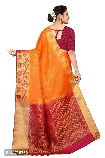 SRI SAI Woman's Solid Silk Festival Wear Light Weight And Adjustable Saree With Unstiched Blouse (S_F_248_Pink 2)-thumb4