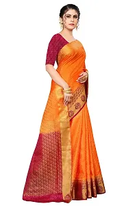 SRI SAI Woman's Solid Silk Festival Wear Light Weight And Adjustable Saree With Unstiched Blouse (S_F_248_Pink 2)-thumb2