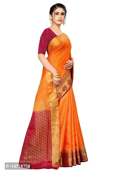 SRI SAI Woman's Solid Silk Festival Wear Light Weight And Adjustable Saree With Unstiched Blouse (S_F_248_Pink 2)-thumb3