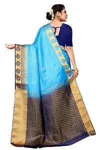 SRI SAI Woman's Solid Silk Festival Wear Light Weight And Adjustable Saree With Unstiched Blouse (S_F_251_Cream 2)-thumb3