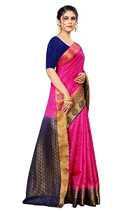 SRI SAI Woman's Solid Silk Festival Wear Light Weight And Adjustable Saree With Unstiched Blouse (S_F_250_Sky Blue 4)-thumb2