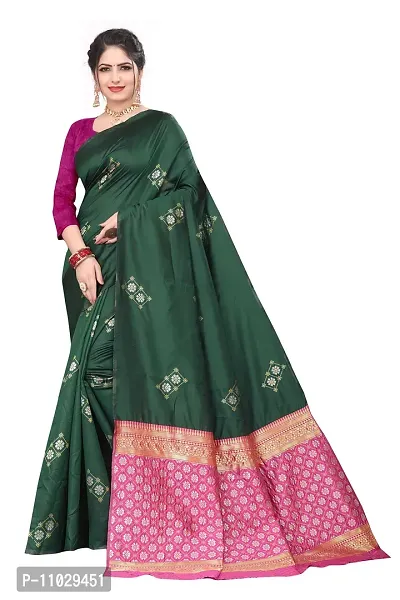 Beautiful Soft Lichi Silk Saree With Blouse Piece For Women