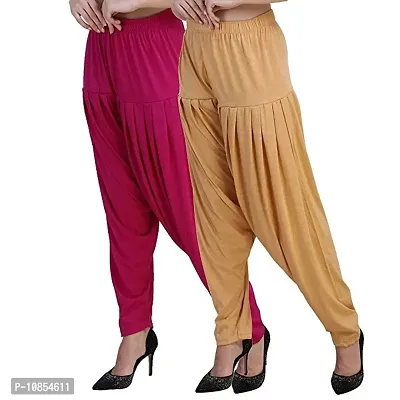 Classic Viscose Solid Salwars for Women, Pack of 2-thumb0