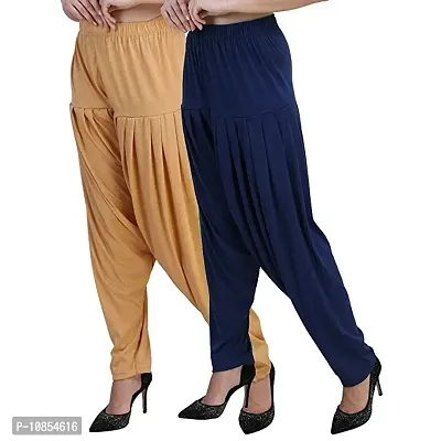Classic Viscose Solid Salwars for Women, Pack of 2