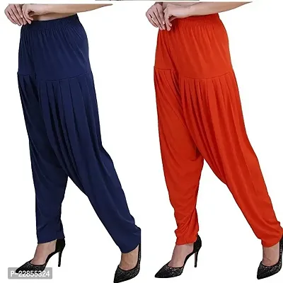 Classic Viscose Solid Salwars for Women, Pack of 2-thumb0