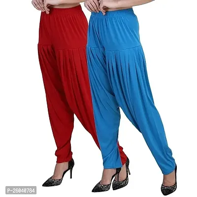 Classic Viscose Patiala Pants Pack of 2