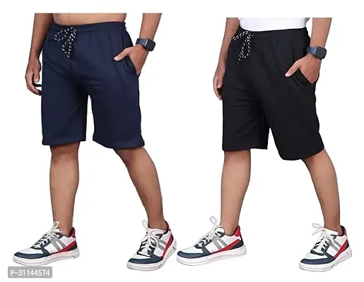 Latest Cotton Blend Casual Shorts  | Bermudas (Combo of 2)