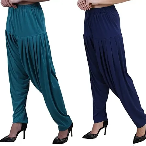 Classic Viscose Solid Salwars for Women, Pack of 2