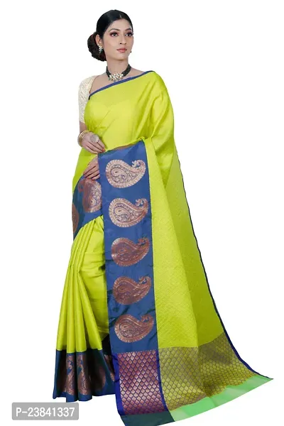 Stylish Banarasi Silk Woven Design Saree with Blouse piece For Women-thumb2