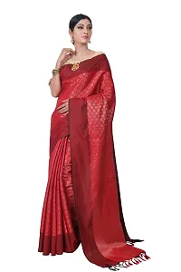 Stylish Banarasi Silk Woven Design Saree with Blouse piece For Women-thumb1